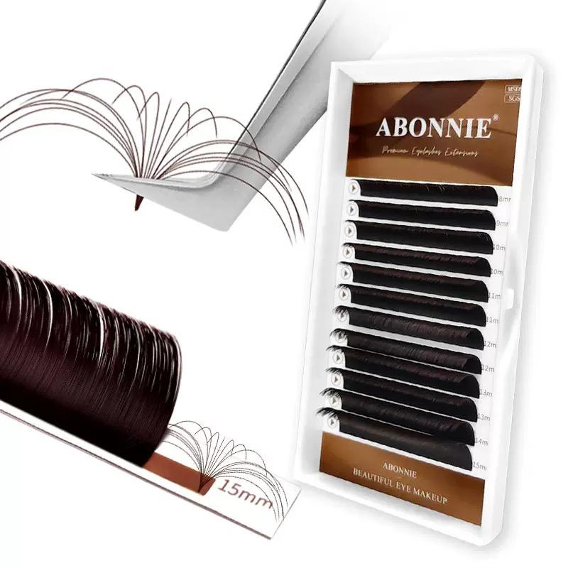 Abonnie Coco Brown Lash Tray(D and C curl 8-15mm)